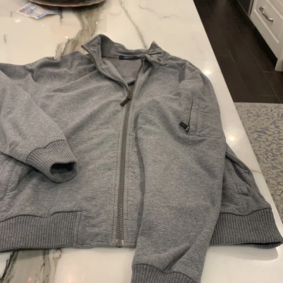 Zegna Sport Gray Zipper Sweatshirt size L